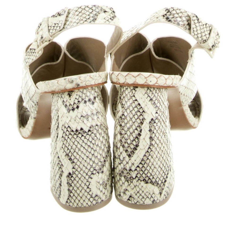 Mercedes Castillo Embossed Leather Slingback Sandals - Picture 5 of 5
